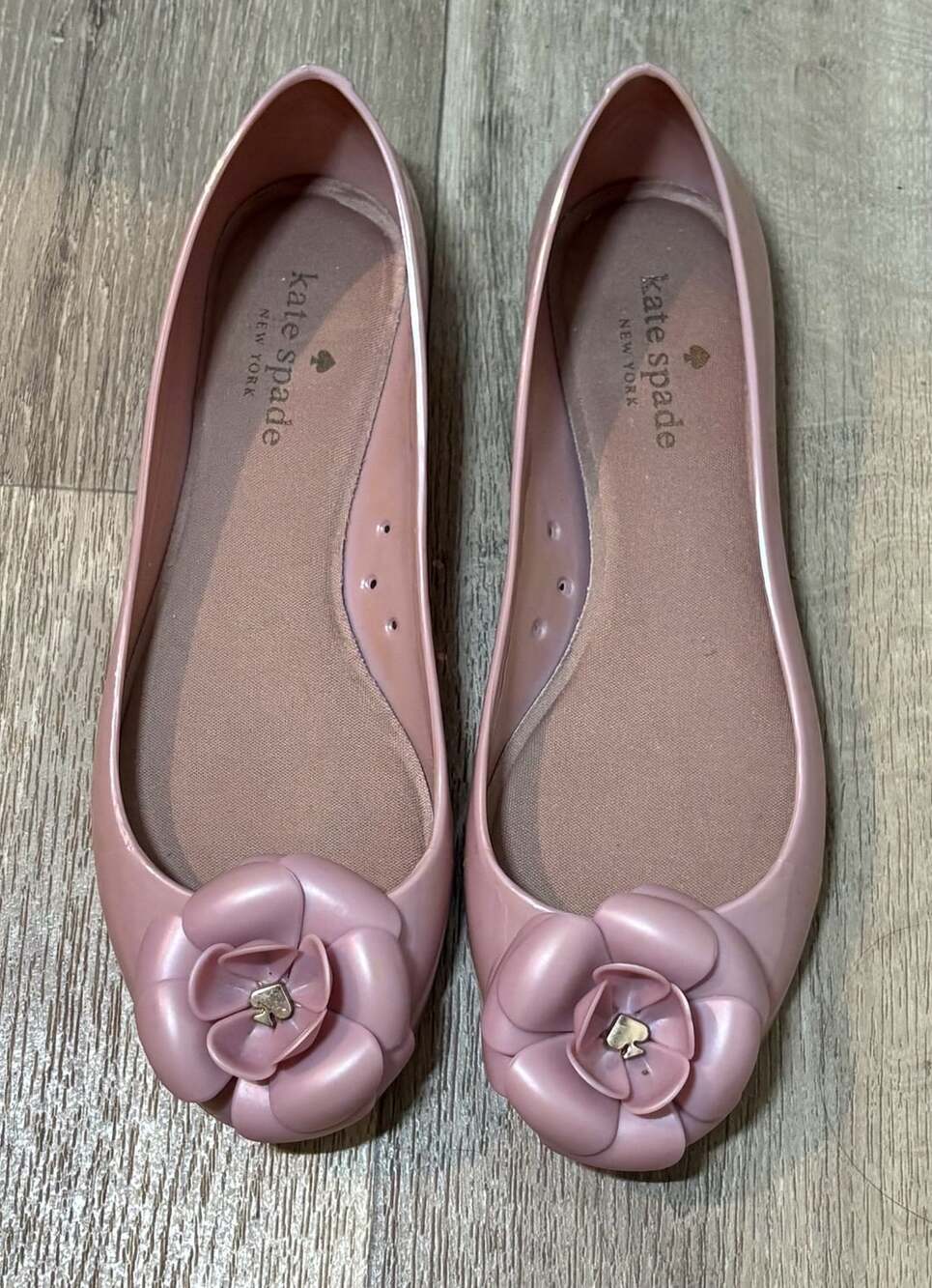 Kate Spade New York Jelly Ballerina Flats Size 9 Pink Rose